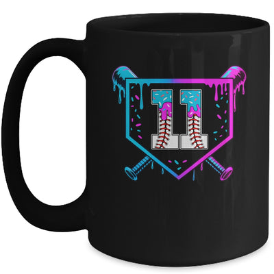Baseball 11th Birthday Ice Cream Drip 11 Year Old Birthday Boy Mug | teecentury