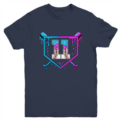 Baseball 11th Birthday Ice Cream Drip 11 Year Old Birthday Boy Youth Shirt | teecentury