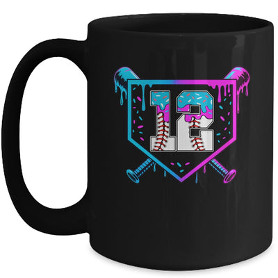 Baseball 12th Birthday Ice Cream Drip 12 Year Old Birthday Boy Mug | teecentury