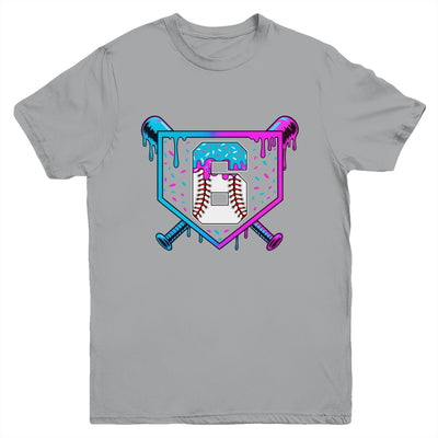 Baseball 6th Birthday Ice Cream Drip 6 Year Old Birthday Boy Youth Shirt | teecentury
