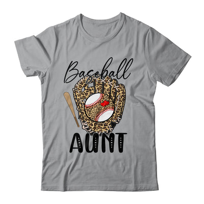 Baseball Aunt Leopard Game Day Women Lover Mothers Day Shirt & Tank Top | teecentury