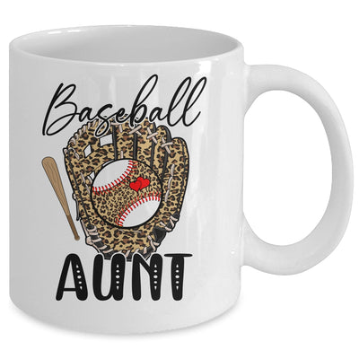 Baseball Aunt Leopard Game Day Women Lover Mothers Day Mug | teecentury