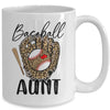 Baseball Aunt Leopard Game Day Women Lover Mothers Day Mug | teecentury