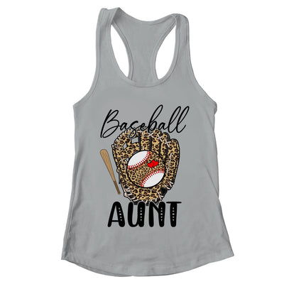 Baseball Aunt Leopard Game Day Women Lover Mothers Day Shirt & Tank Top | teecentury