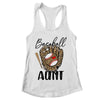 Baseball Aunt Leopard Game Day Women Lover Mothers Day Shirt & Tank Top | teecentury