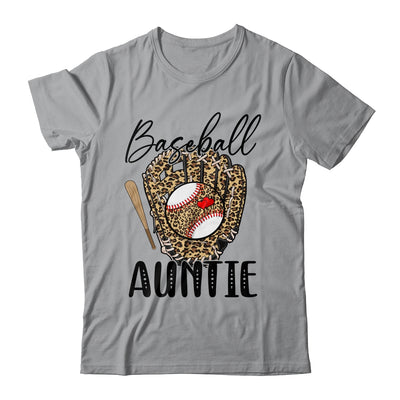 Baseball Auntie Leopard Game Day Women Lover Mothers Day Shirt & Tank Top | teecentury