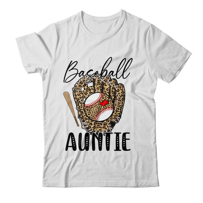 Baseball Auntie Leopard Game Day Women Lover Mothers Day Shirt & Tank Top | teecentury