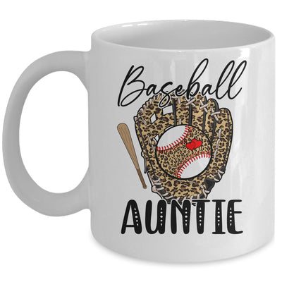 Baseball Auntie Leopard Game Day Women Lover Mothers Day Mug | teecentury