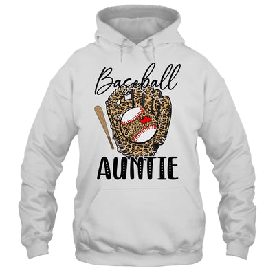 Baseball Auntie Leopard Game Day Women Lover Mothers Day Shirt & Tank Top | teecentury