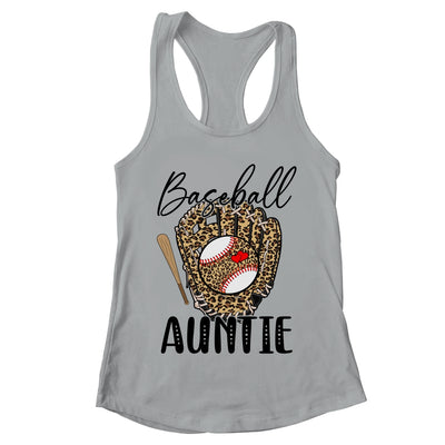 Baseball Auntie Leopard Game Day Women Lover Mothers Day Shirt & Tank Top | teecentury