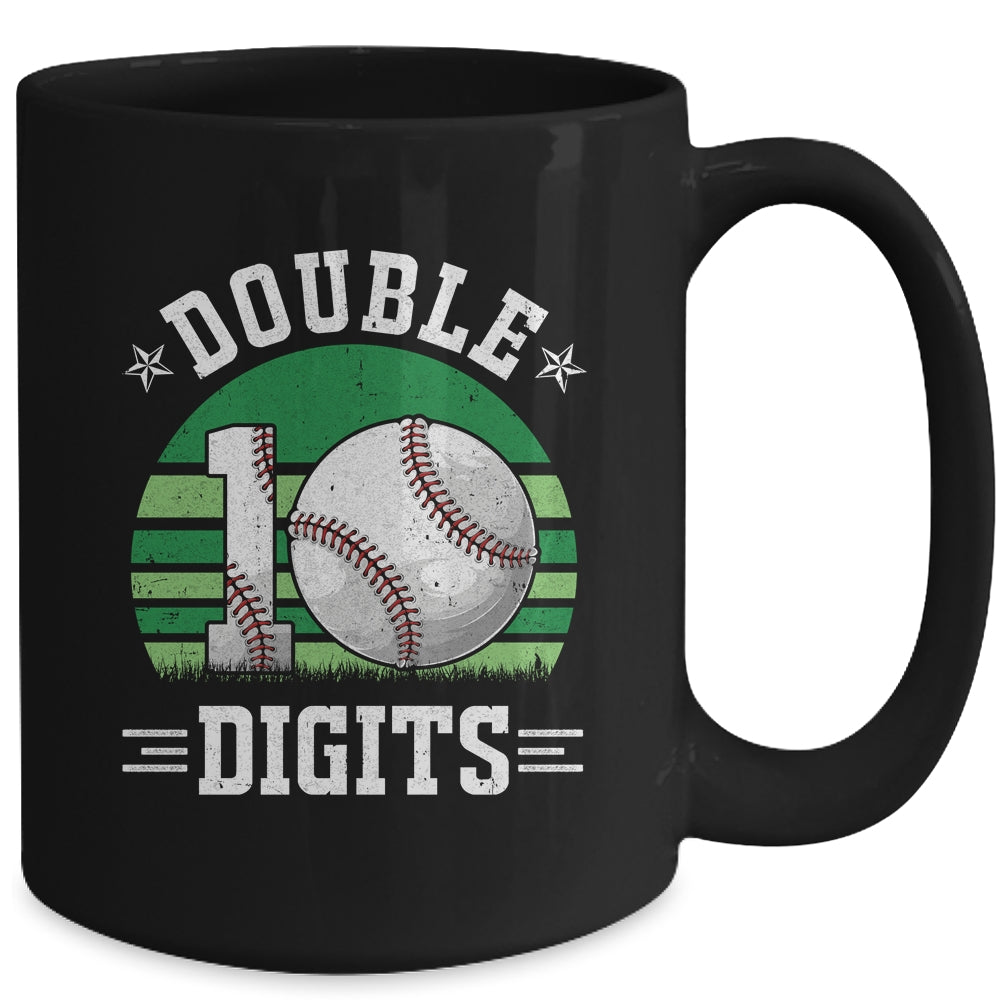 Baseball Birthday 10 Year Old Double Digits 10th Birthday Mug | teecentury