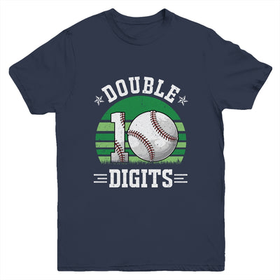 Baseball Birthday 10 Year Old Double Digits 10th Birthday Youth Shirt | teecentury