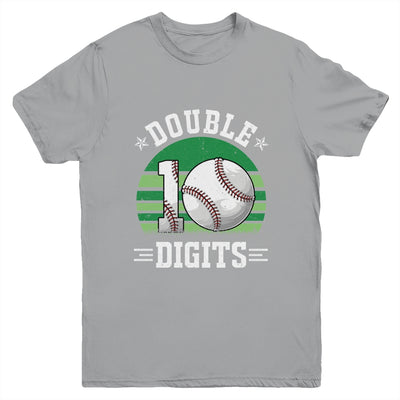 Baseball Birthday 10 Year Old Double Digits 10th Birthday Youth Shirt | teecentury