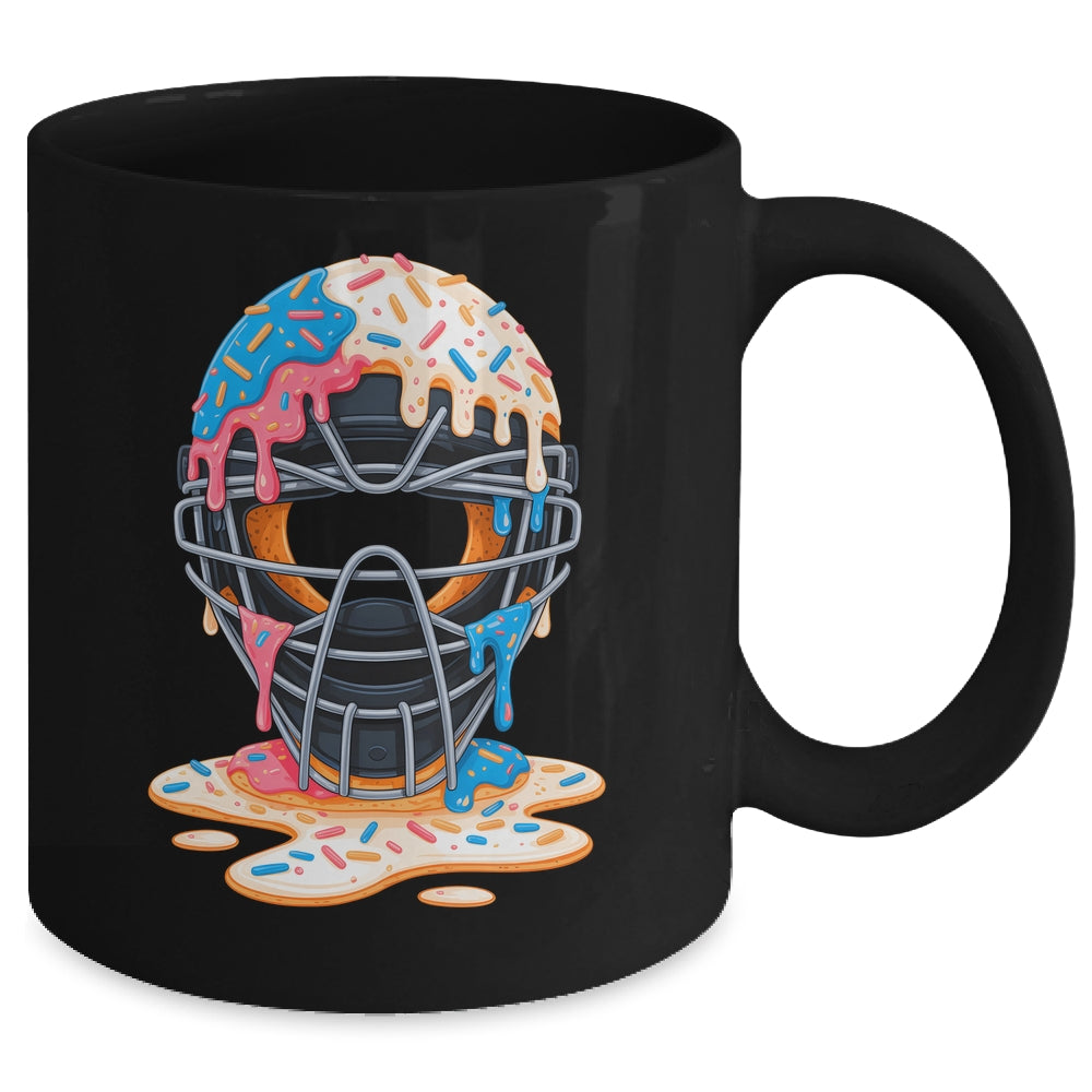 Baseball Catcher Mask Ice Cream Dripping Baseball Fan Boys Mug | teecentury