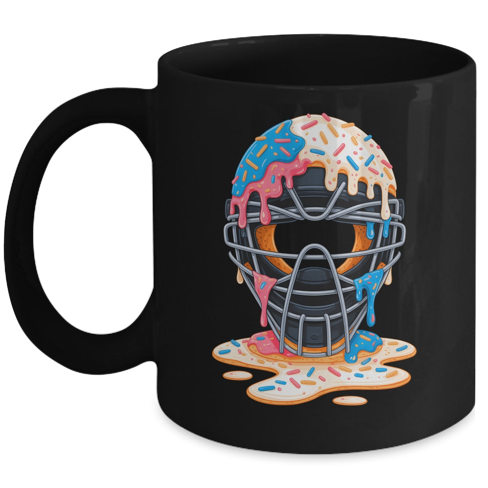 Baseball Catcher Mask Ice Cream Dripping Baseball Fan Boys Mug | teecentury