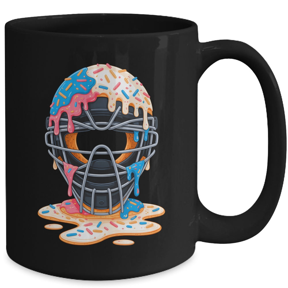 Baseball Catcher Mask Ice Cream Dripping Baseball Fan Boys Mug | teecentury