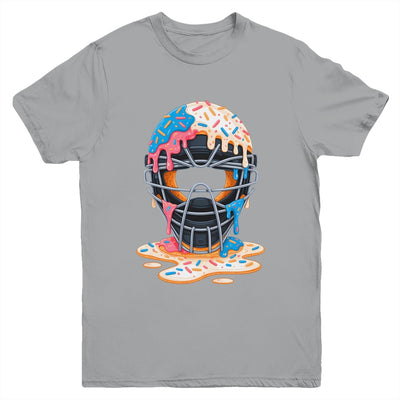 Baseball Catcher Mask Ice Cream Dripping Baseball Fan Boys Youth Shirt | teecentury