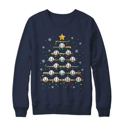 Baseball Christmas Tree Light Xmas Baseball Men Boys Kids Shirt & Sweatshirt | teecentury