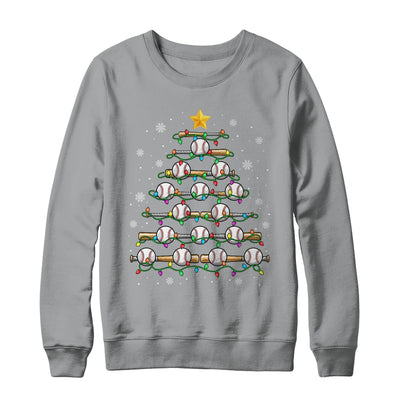 Baseball Christmas Tree Light Xmas Baseball Men Boys Kids Shirt & Sweatshirt | teecentury