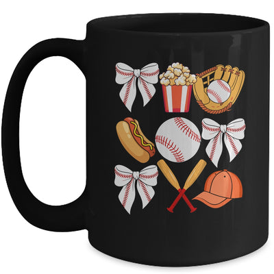 Baseball Coquette Bow Women Girls Baseball Cheer Mom Mama Mug | teecentury