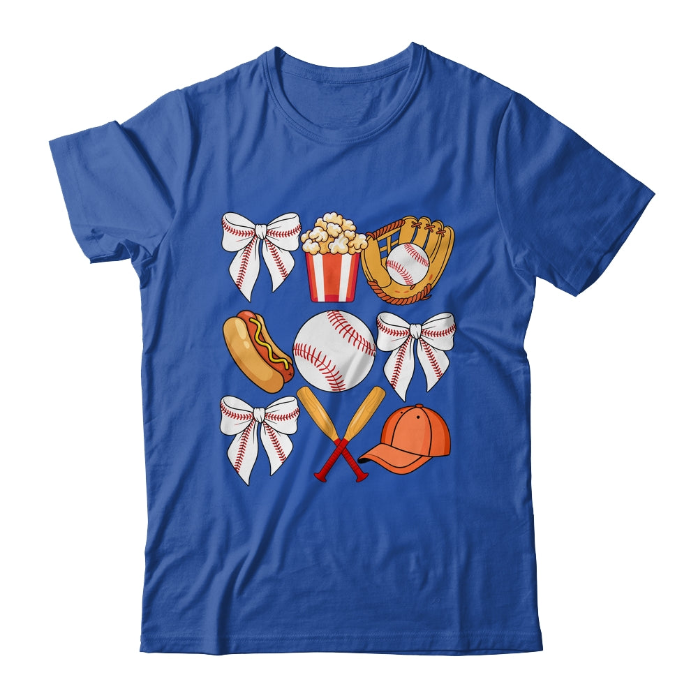 Baseball Coquette Bow Women Girls Baseball Cheer Mom Mama Shirt & Tank Top | teecentury