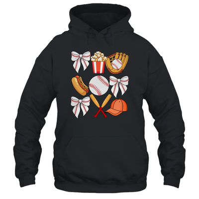 Baseball Coquette Bow Women Girls Baseball Cheer Mom Mama Shirt & Tank Top | teecentury