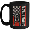 Baseball Design For Men Brother Flag Baseball Brother Mug | teecentury