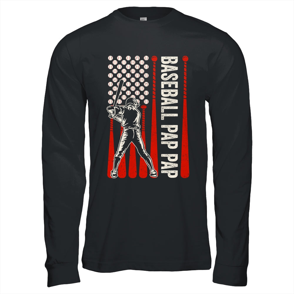 Baseball Design For Men Pap Pap Flag Baseball Fathers Day Shirt & Hoodie | teecentury