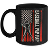 Baseball Design For Men Pap Pap Flag Baseball Fathers Day Mug | teecentury