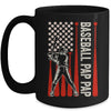 Baseball Design For Men Pap Pap Flag Baseball Fathers Day Mug | teecentury