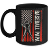 Baseball Design For Men Papa Flag Baseball Fathers Day Mug | teecentury