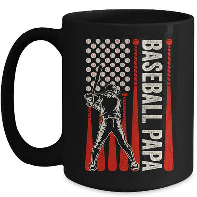 Baseball Design For Men Papa Flag Baseball Fathers Day Mug | teecentury