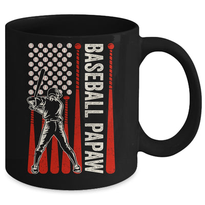 Baseball Design For Men Papaw Flag Baseball Fathers Day Mug | teecentury