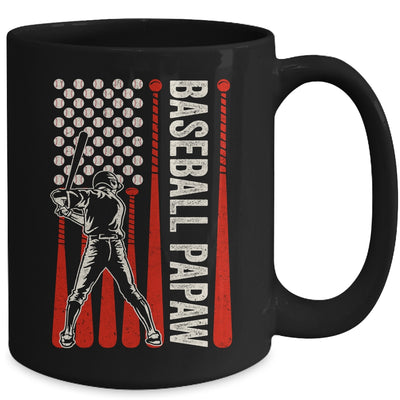 Baseball Design For Men Papaw Flag Baseball Fathers Day Mug | teecentury