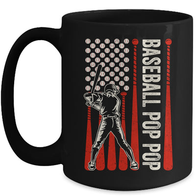 Baseball Design For Men Pop Pop Flag Baseball Fathers Day Mug | teecentury