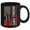 Baseball Design For Men Poppy Flag Baseball Fathers Day Mug | teecentury