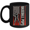 Baseball Design For Men Pops Flag Baseball Fathers Day Mug | teecentury