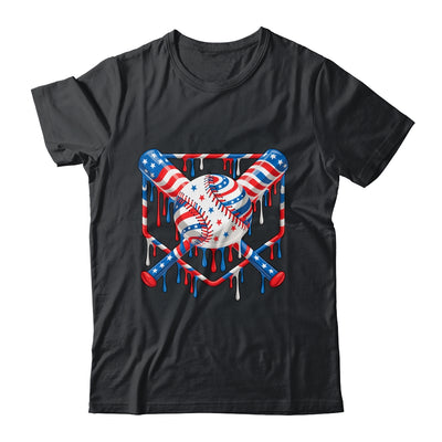 Baseball Drip American Flag Boys Girl Kids 4th Of July Shirt & Hoodie | teecentury