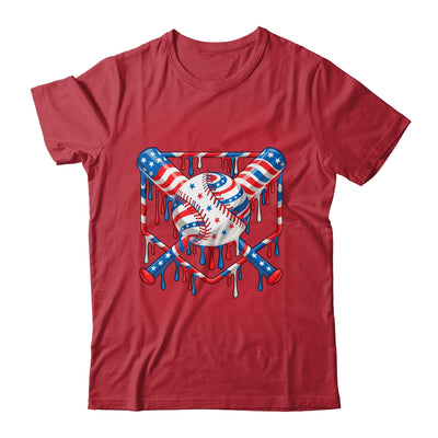 Baseball Drip American Flag Boys Girl Kids 4th Of July Shirt & Hoodie | teecentury
