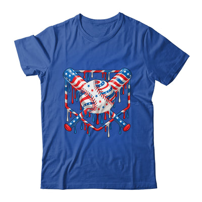 Baseball Drip American Flag Boys Girl Kids 4th Of July Shirt & Hoodie | teecentury