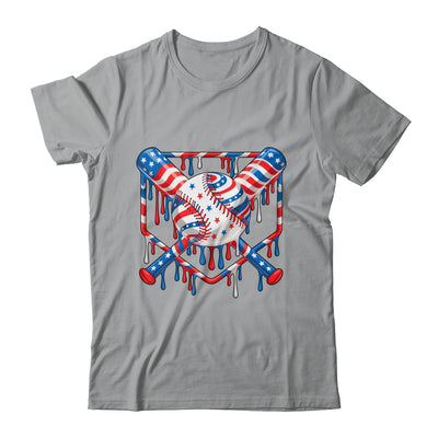 Baseball Drip American Flag Boys Girl Kids 4th Of July Shirt & Hoodie | teecentury