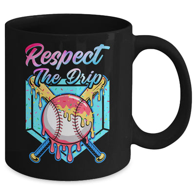 Baseball Drip Boys Home Plate Youth Sports Respect The Drip Mug | teecentury