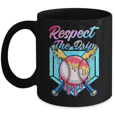 Baseball Drip Boys Home Plate Youth Sports Respect The Drip Mug | teecentury