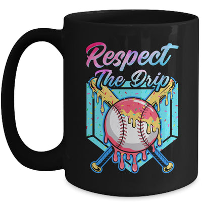Baseball Drip Boys Home Plate Youth Sports Respect The Drip Mug | teecentury