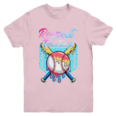 Baseball Drip Boys Home Plate Youth Sports Respect The Drip Youth Shirt | teecentury