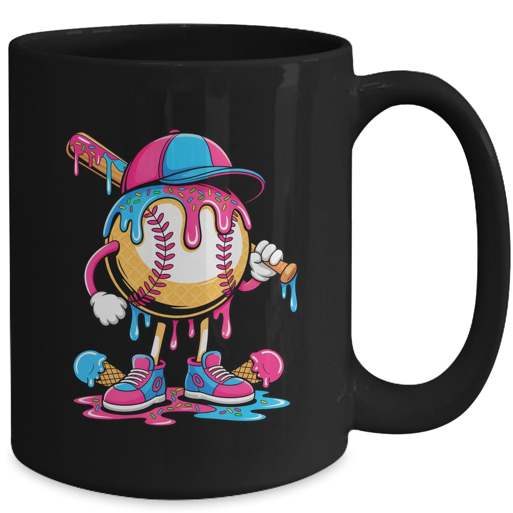 Baseball Drip Boys Ice Cream Drip Baseball Funny Sport Lover Mug | teecentury
