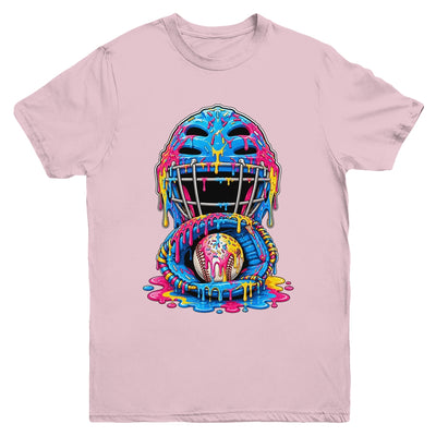 Baseball Drip Catcher Boys Ice Cream Kids Baseball Lovers Youth Shirt | teecentury
