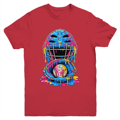 Baseball Drip Catcher Boys Ice Cream Kids Baseball Lovers Youth Shirt | teecentury