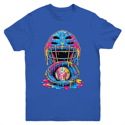 Baseball Drip Catcher Boys Ice Cream Kids Baseball Lovers Youth Shirt | teecentury