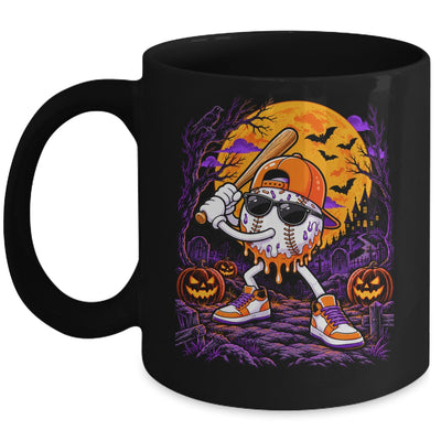 Baseball Drip For Boys Ice Cream Drip Baseball Halloween Mug | teecentury